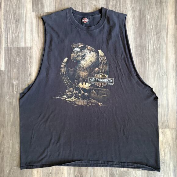 Harley Davidson T-Shirt Men's Size 4XB Tank Top Eagle Skull Chopped Tennessee - Picture 1 of 6